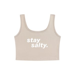 Women's 'Stay Salty' Cropped Tank Top